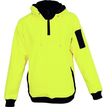 Workit Hi Vis Womens 1/4 Zip Tech Fleece Hoodie (3022)