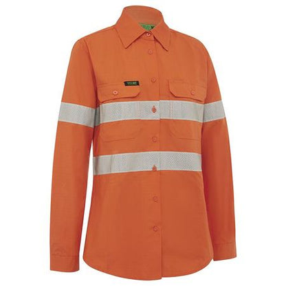 Workit Hi Vis Womens 2 Tone Lightweight Ripstop Breathable Taped Shirt (2022B)