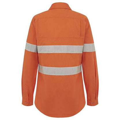 Workit Hi Vis Womens 2 Tone Lightweight Ripstop Breathable Taped Shirt (2022B)