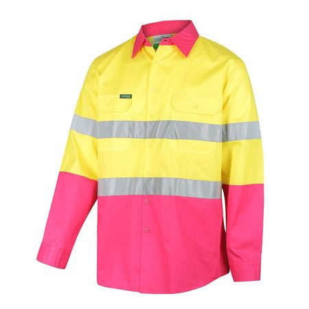 Workit Hi Vis Lightweight Long Sleeve Adjustable Cuff Taped Shirt (2013)