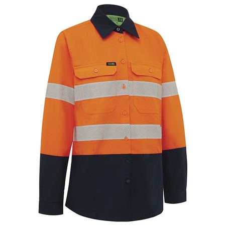 Workit Hi Vis Womens 2 Tone Lightweight Ripstop Breathable Taped Shirt (2022B)