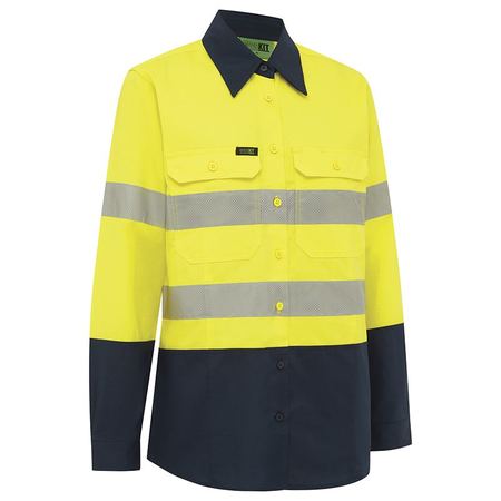 Workit Hi Vis Womens 2 Tone Lightweight Ripstop Breathable Taped Shirt (2022B)