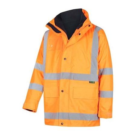 Workit Hi Vis 2 Tone 5 In 1 Waterproof Biomotion X-Back Rail Taped Jacket (3004X)