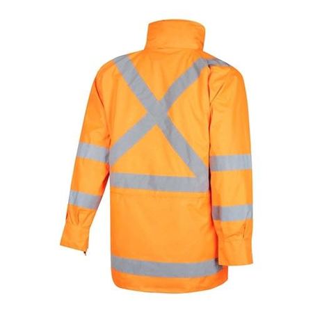 Workit Hi Vis 2 Tone 5 In 1 Waterproof Biomotion X-Back Rail Taped Jacket (3004X)
