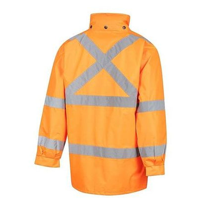 Workit Hi Vis 2 Tone Waterproof X-Back Rail Taped Rain Jacket (3005X)