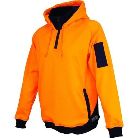 Workit Hi Vis Womens 1/4 Zip Tech Fleece Hoodie (3022)