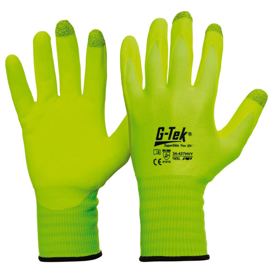 PIP G-Tek Superskin Neo Hi Vis Yellow Glove (34-427HVY)