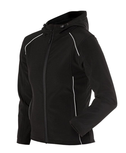 JB's Wear-JB's Ladies Hooded Soft Shell Jacket--Uniform Wholesalers - 1