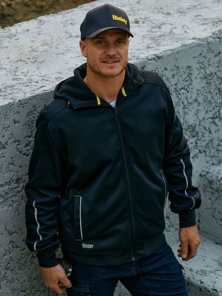 Bisley Zip-front Work Fleece Hoodie (BK6925)-Clearance