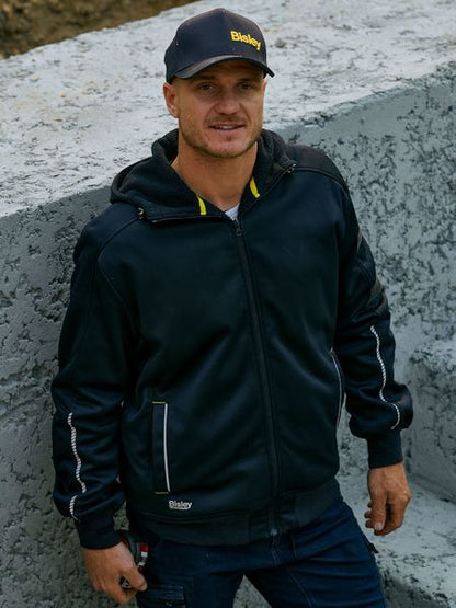 Bisley Zip-front Work Fleece Hoodie (BK6925)-Clearance