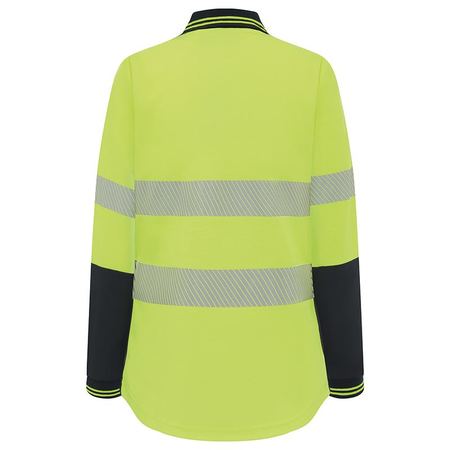 Workit Womens Long Sleeve Poly Cotton Taped Polo Shirt (5014T)