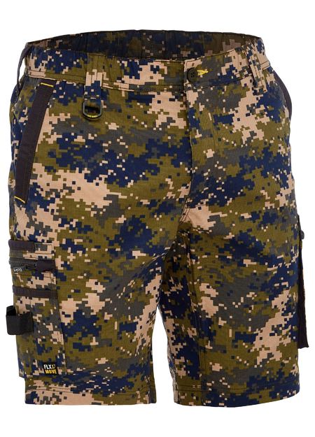 Bisley Flx & Move Stretch Canvas Camo Cargo Short - Limited Edition (BSHC1337)