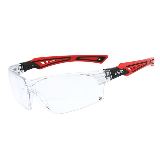 Scope Optics Bionix Red/Black Temple Titanium AF/AS Clear Lens (Pack of 10) (860RC)