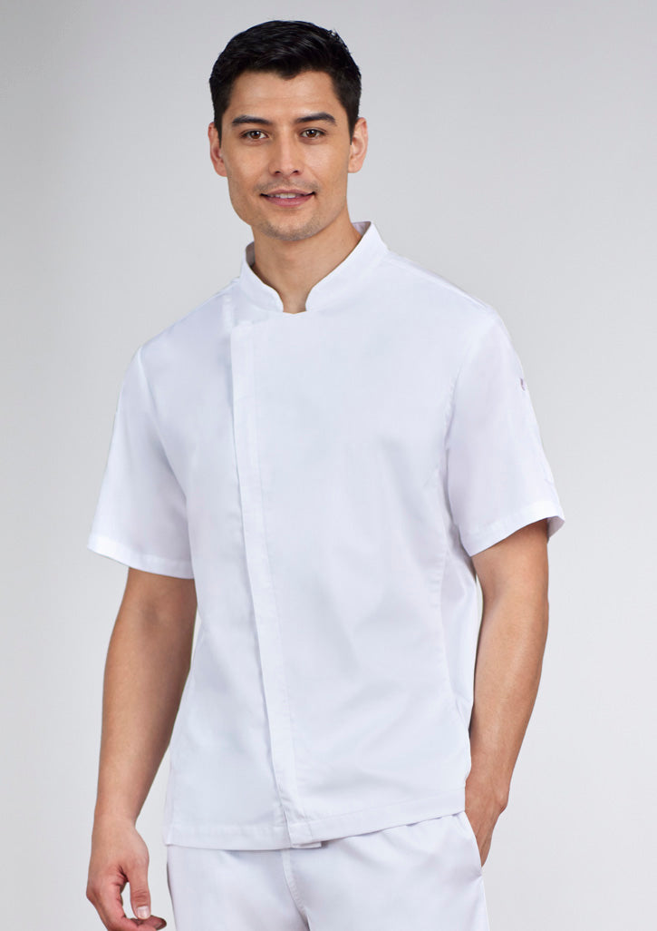 Biz Collection Mens Alfresco Short Sleeve Chef Jacket (CH330MS)-Clearance