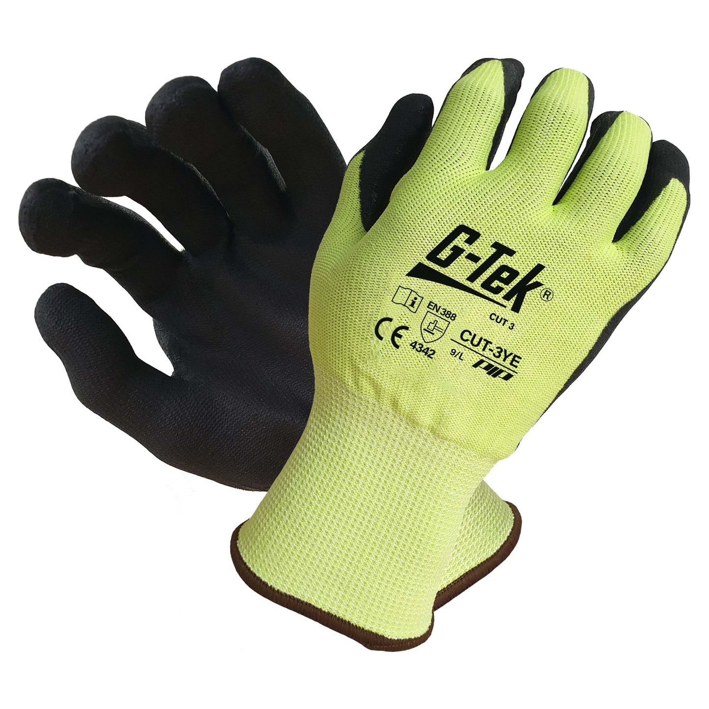 PIP G-Tek Cut 3 Hi Vis Gloves (CUT-3YE)