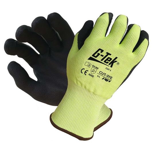 PIP G-Tek Cut 3 Hi Vis Gloves (CUT-3YE)