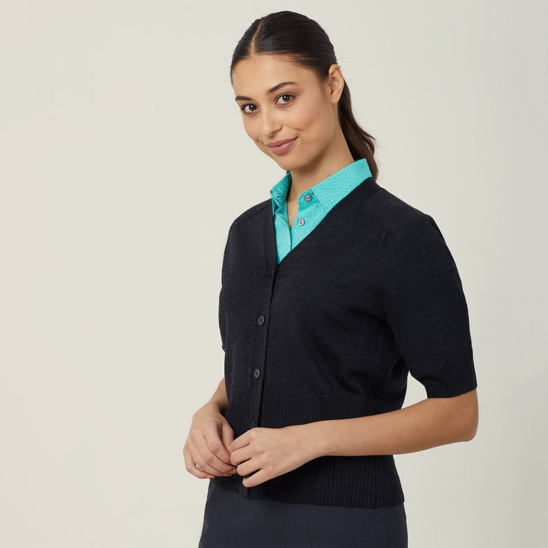 NNT Uniforms Wool Rich Ss Rib Trim Cardigan(CAT5CK)