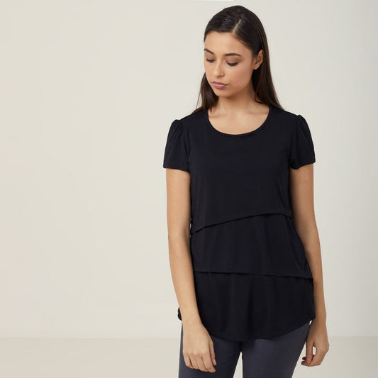 NNT Uniforms Matt Jersey Short Sleeve Layered Top(CAT9XG)
