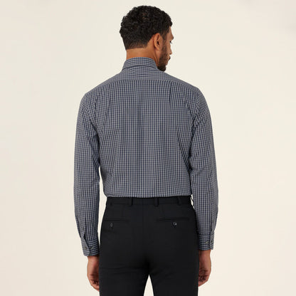 NNT Uniforms Avignon Window Check Stretch Long Sleeve Shirt (CATJDE)