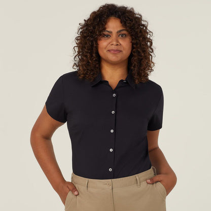 NNT Uniforms Stretch Cotton Blend Cap Sleeve Shirt(CATU2K)