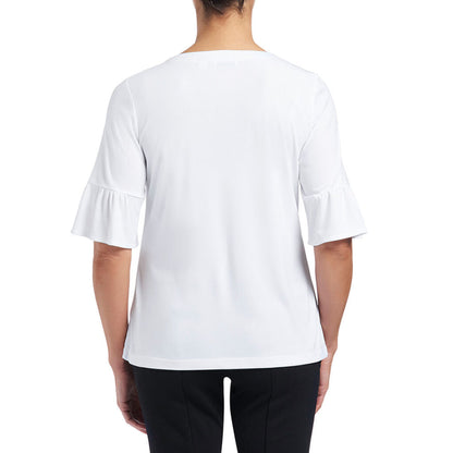 NNT Uniforms Ruffle Sleeve T-Top Short Sleeve(CATUA6)