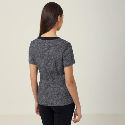 NNT Uniforms Textured Tweed Shell Top(CATUDG)